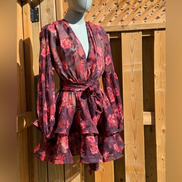 🆕 BRONX & BANCO 🧿 NWOT Bedouin Coastal Mini Dress, Rose Burnout - Sz XS US 2 - Picture 6 of 15